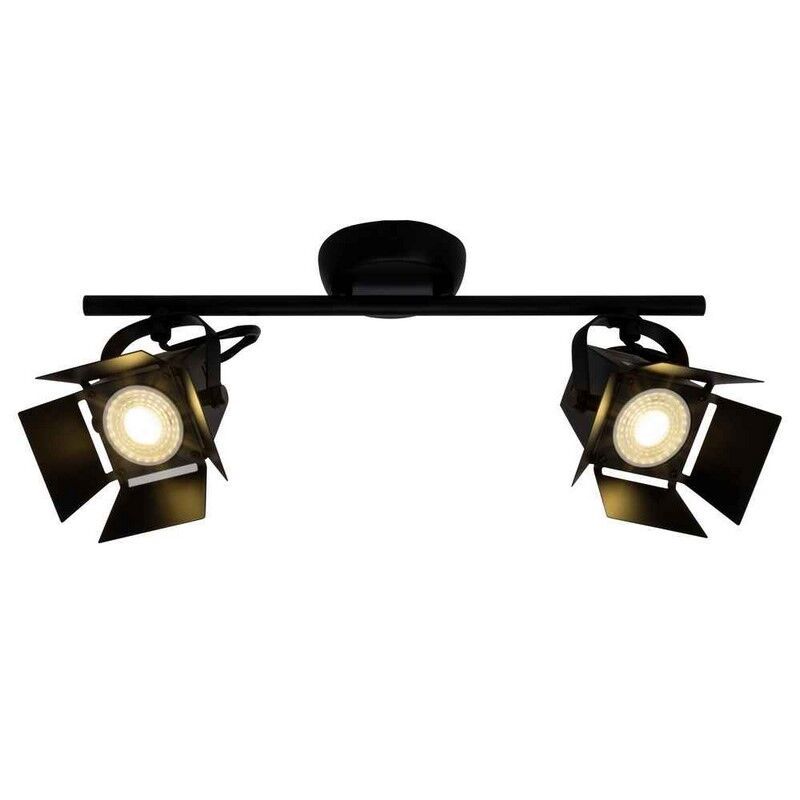 Foco de teto preto industrial, Jowenna, 5W, LED 3000K