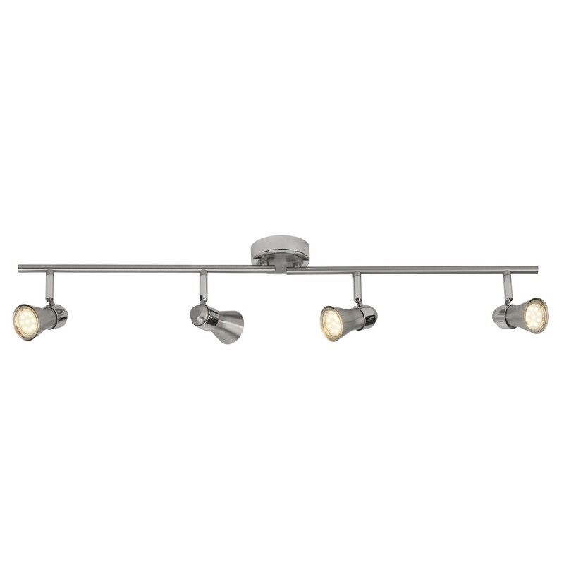 Foco de teto cromo de metal, Roel, 7W, LED 3000K Foco de teto cromo de metal, Roel, 7W, LED 3000K