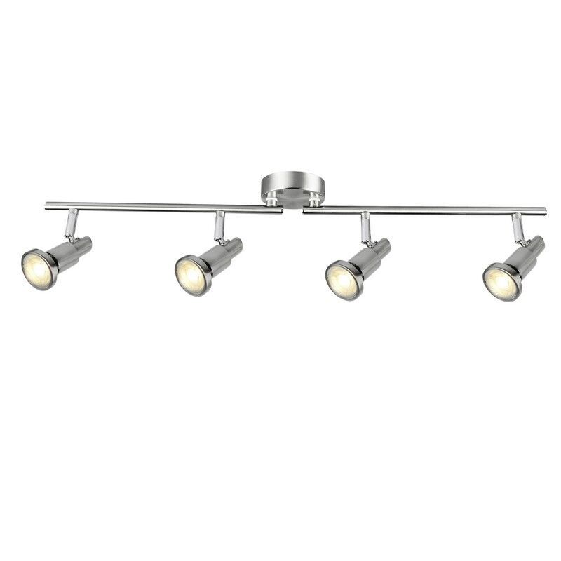Foco de teto cromo de metal, Robel, 7W, LED 3000K Foco de teto cromo de metal, Robel, 7W, LED 3000K