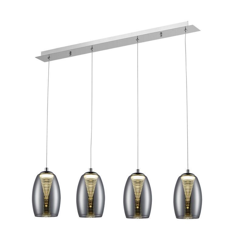Candeeiro suspenso cromo moderno, Aliyah, 5W, LED 3000K