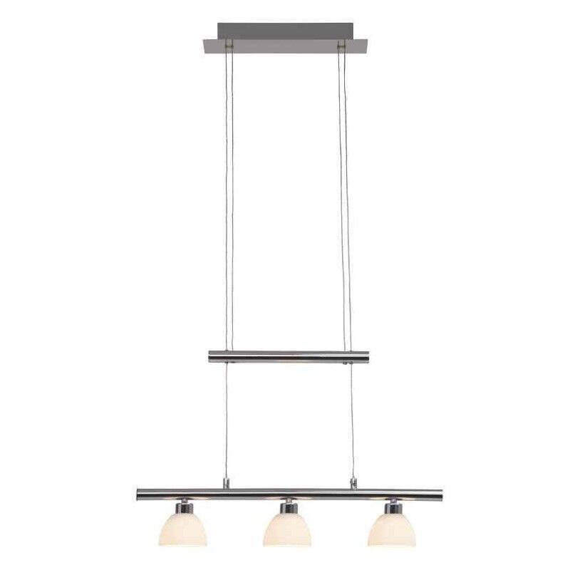 Candeeiro suspenso cromo de vidro, Tromp, 5W, LED 3000K, com dimmer tátil