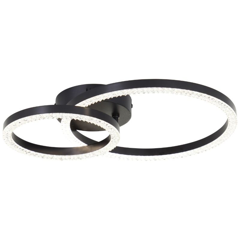 Candeeiro de teto preto design, Maladon, 20W, LED 4000K