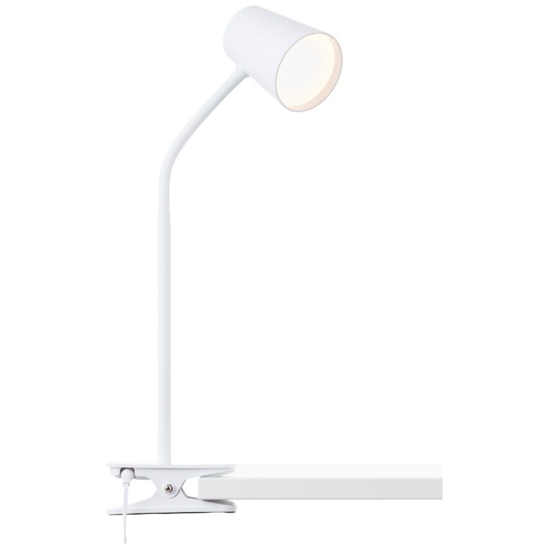 Candeeiro com mola branco de plástico, Musab, 7W, LED 3000K, regulável em 3 níveis