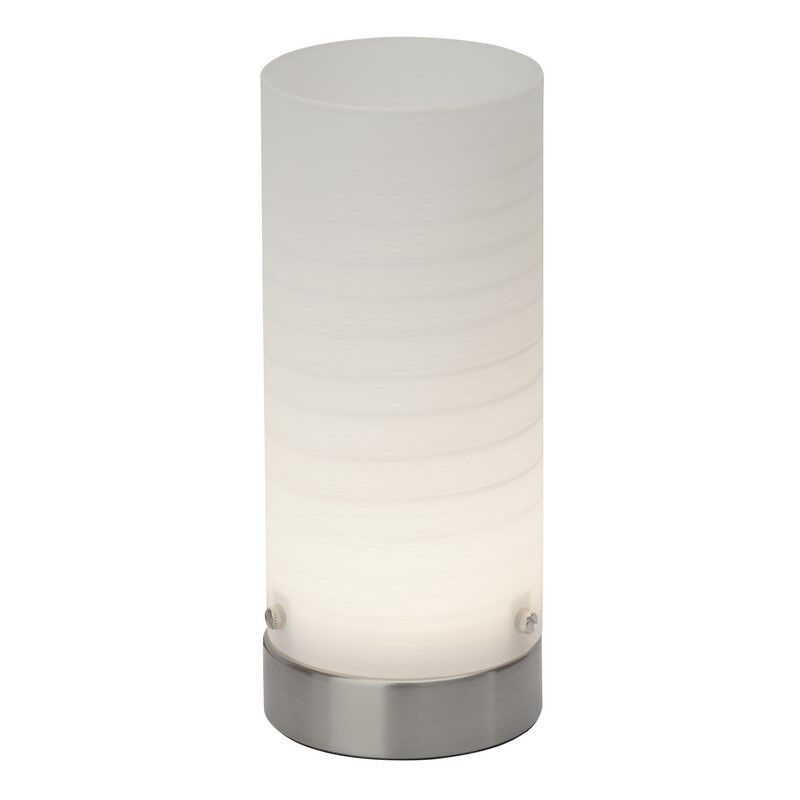 Candeeiro de mesa branco de vidro, Mexi, 3W, LED 3000K, com interruptor
