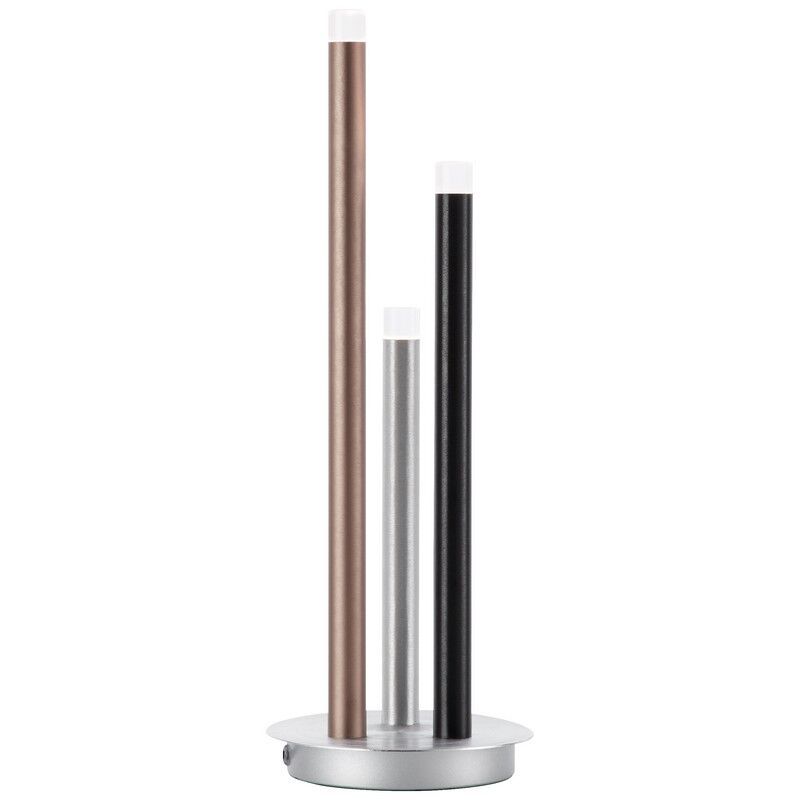 Candeeiro de mesa prateado moderno, Olivia, 3,5W, LED 3000K, com interruptor