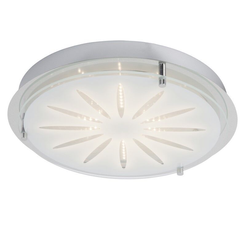 Aplique de parede cromo de vidro, Danae, 15W, LED 3000K Aplique de parede cromo de vidro, Danae, 15W, LED 3000K