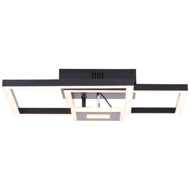 Candeeiro de teto preto design, Volkert, 22W, LED 3000K Candeeiro de teto preto design, Volkert, 22W, LED 3000K