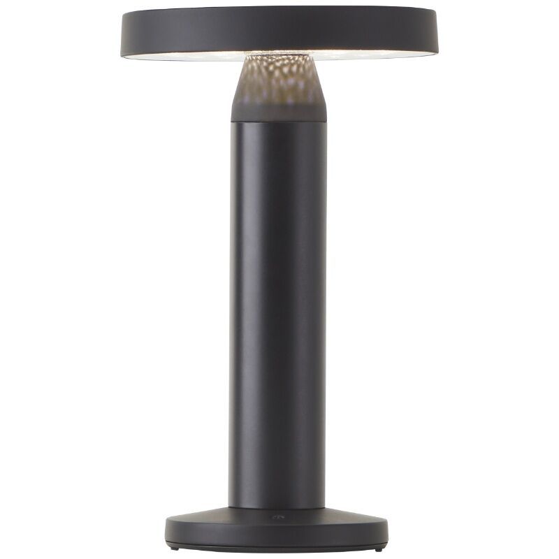 Candeeiro de mesa recarregável preto de metal, Kubilay, 2W, LED 4000K, IP44, com interruptor Candeeiro de mesa recarregável preto de metal, Kubilay, 2W, LED 4000K, IP44, com interruptor