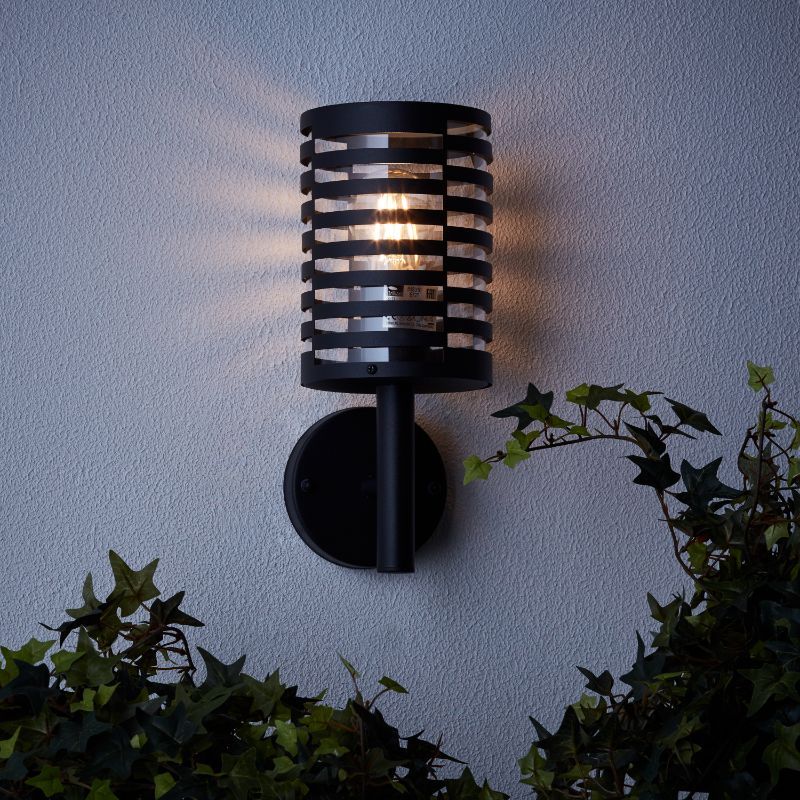 Candeeiro para exterior preto moderno, Veysel, IP44