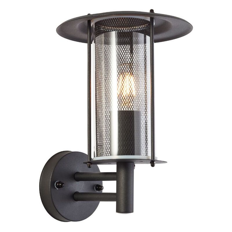 Candeeiro para exterior preto rústico, Gezina, IP44