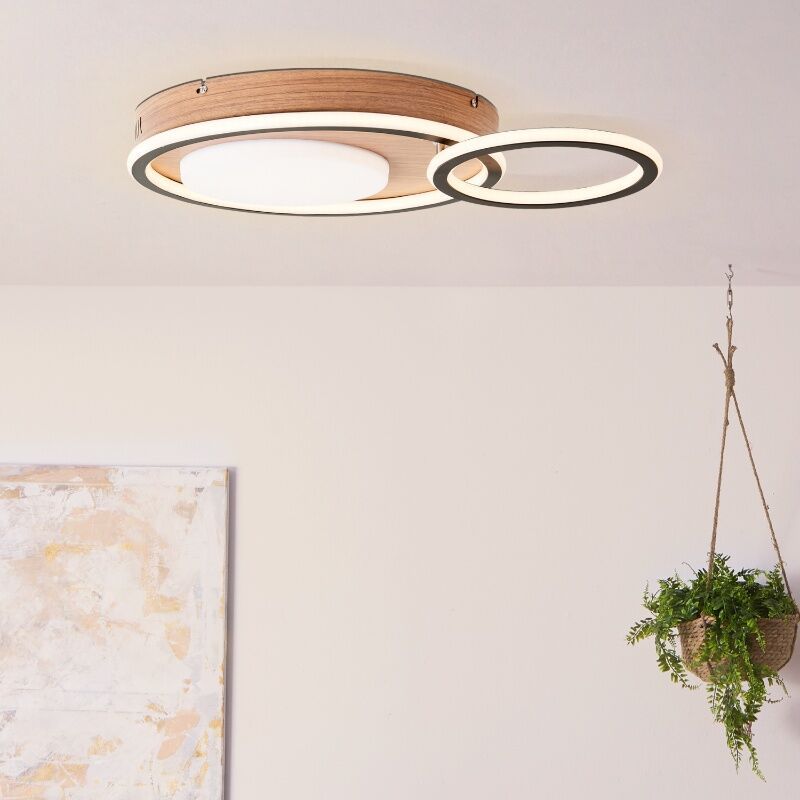Plafon preto moderno, Georgios, 48W, LED 3000K Plafon preto moderno, Georgios, 48W, LED 3000K