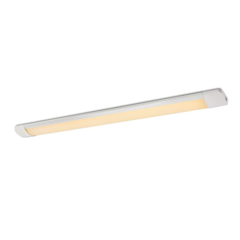 Barra LED 120cm branca de plástico, Enrique, 40W, LED 3000K