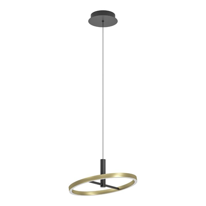 Candeeiro suspenso latão de metal, Buket, 19W, LED 3000K, regulável em 3 níveis