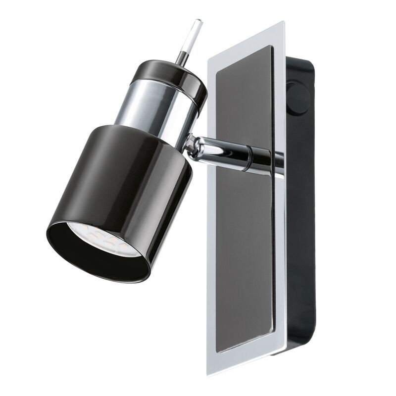 Foco de teto níquel de aço, Nicolas, com interruptor