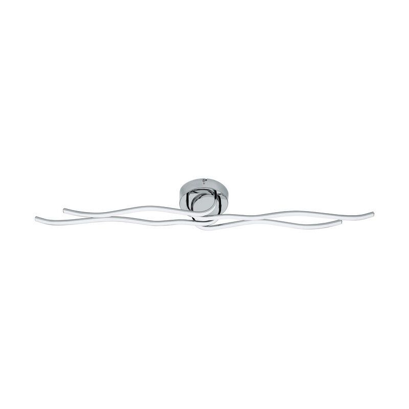 Candeeiro de teto cromo de plástico, Therese, 40W, LED 3000K