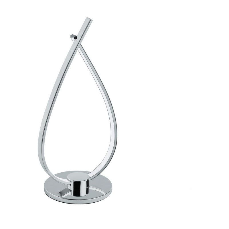 Candeeiro de mesa cromo de plástico, Therese, 14W, LED 3000K, com interruptor Candeeiro de mesa cromo de plástico, Therese, 14W, LED 3000K, com interruptor
