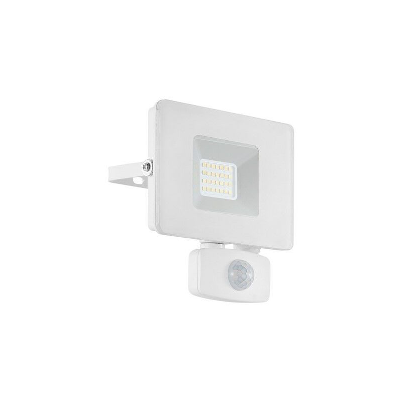 Candeeiro de parede exterior com sensor de movimento branco de alumínio, Joey, IP44