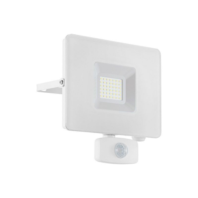 Candeeiro de parede exterior com sensor de movimento branco de alumínio, Joey, IP44