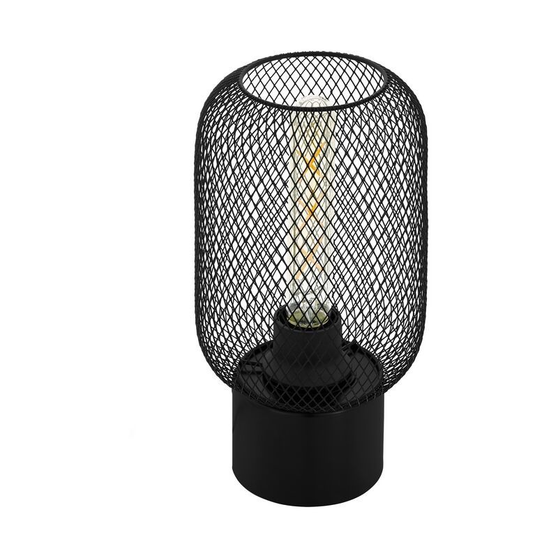 Candeeiro de mesa preto de aço, Zerda, com interruptor Candeeiro de mesa preto de aço, Zerda, com interruptor
