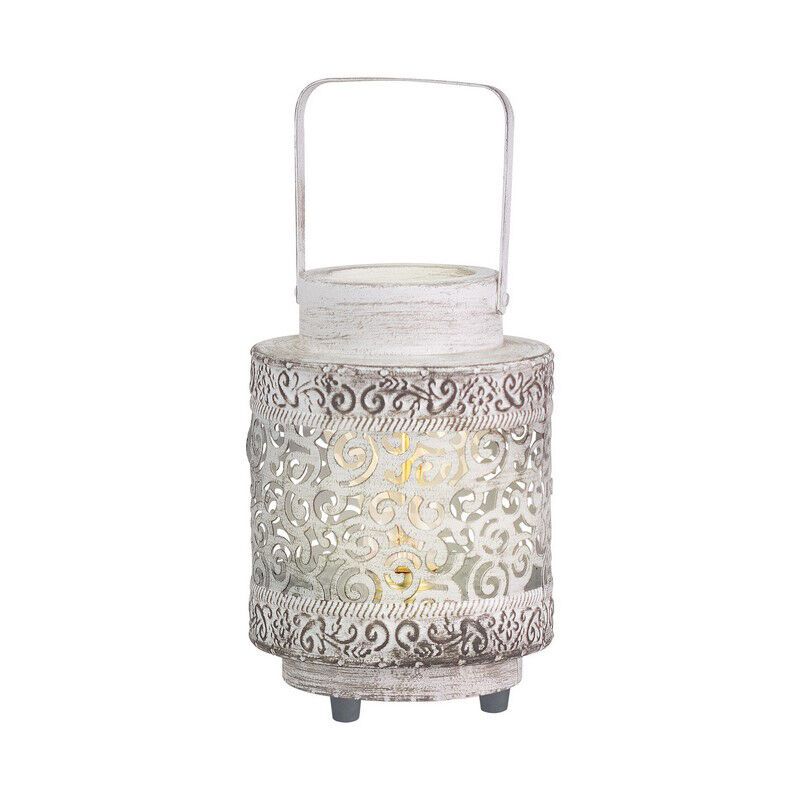 Candeeiro de mesa branco de aço, Abdelrahman, com interruptor Candeeiro de mesa branco de aço, Abdelrahman, com interruptor