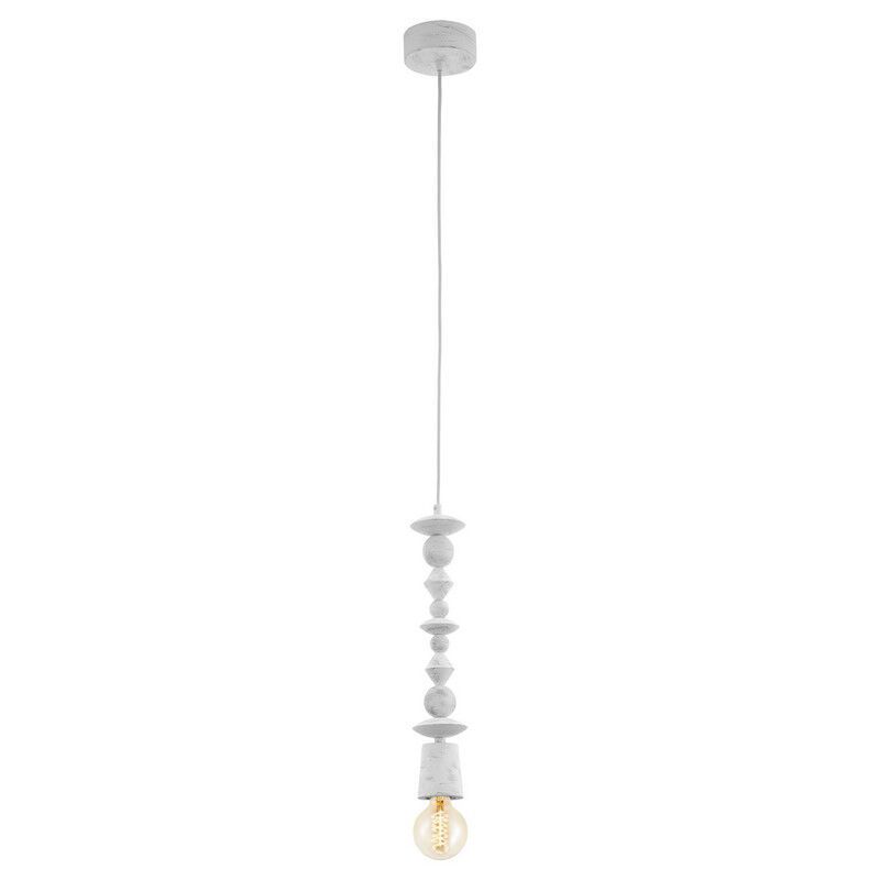 Candeeiro suspenso branco de madeira, Abel Candeeiro suspenso branco de madeira, Abel