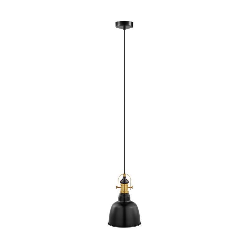 Candeeiro suspenso preto de metal, Alain
