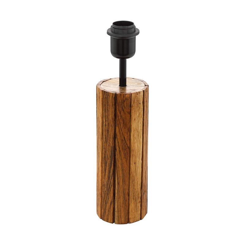 Candeeiro de mesa castanho de madeira, Jayvano, com interruptor