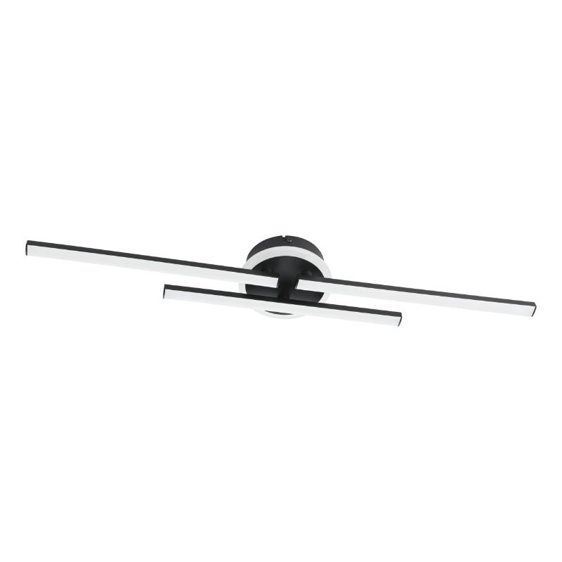 Plafon preto de plástico, Vidya, 20W, LED 4000K, regulável em 3 níveis