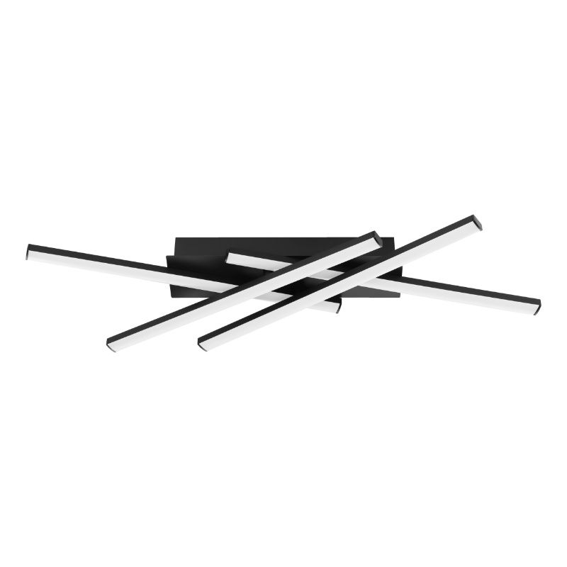 Candeeiro de teto preto de plástico, Vidya, 20W, LED 4000K Candeeiro de teto preto de plástico, Vidya, 20W, LED 4000K