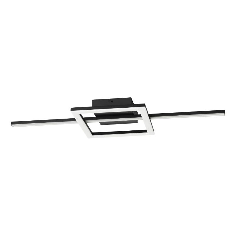 Candeeiro de teto preto de plástico, Xam, 19,5W, LED white switch