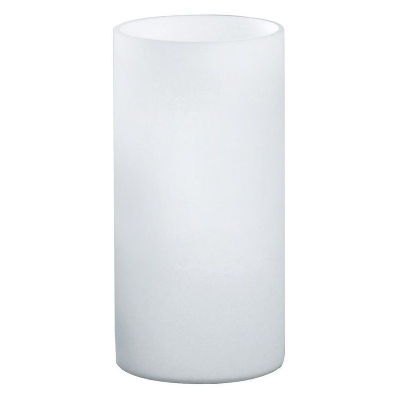 Candeeiro de mesa branco de vidro, Basken, com interruptor