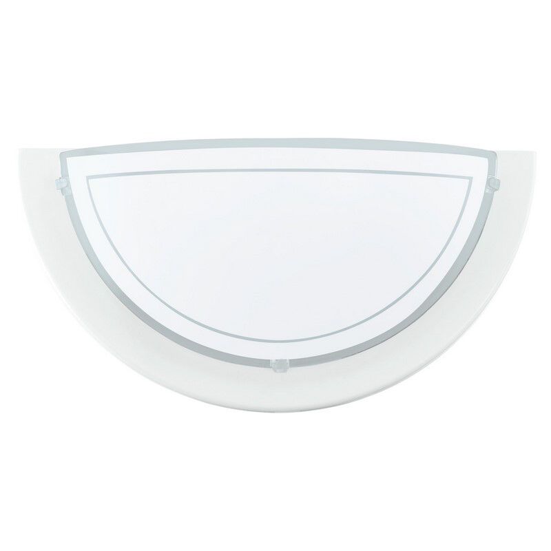 Aplique de parede branco de vidro, Agena Aplique de parede branco de vidro, Agena
