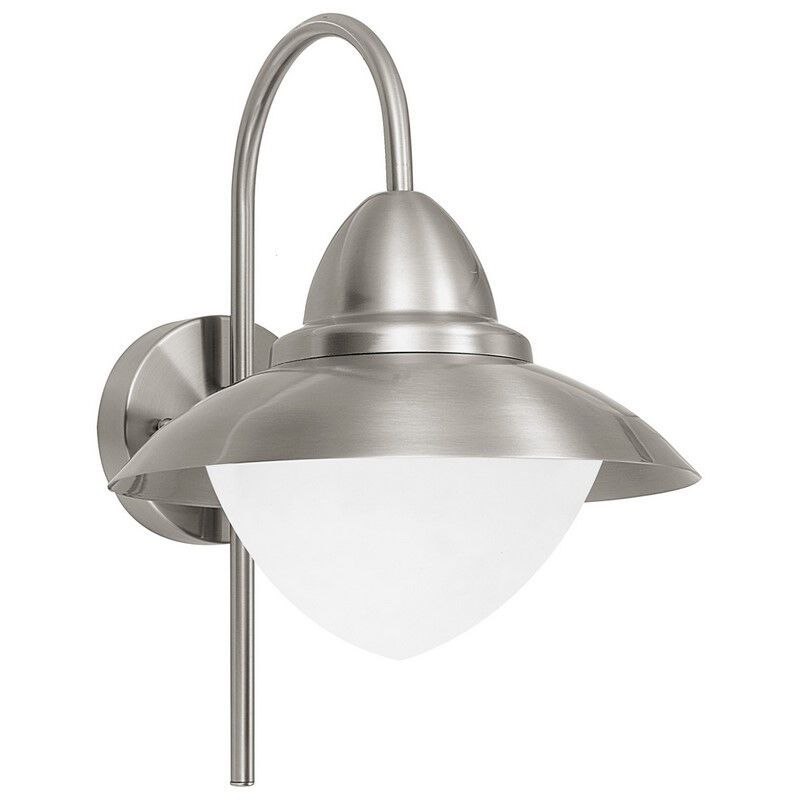 Candeeiro para exterior prateado de vidro, Elayza, IP44