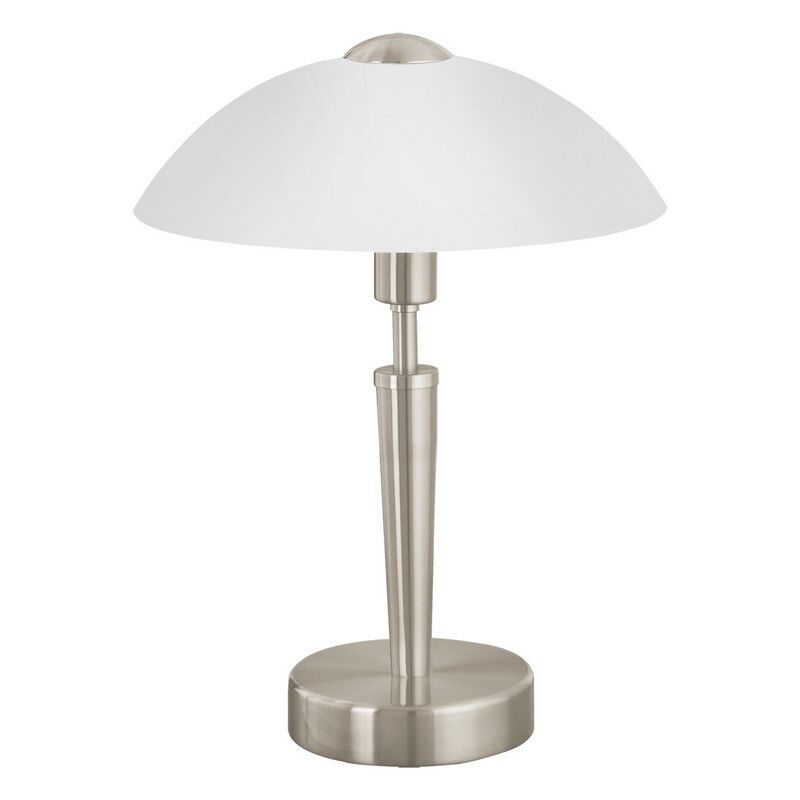 Candeeiro de mesa níquel de vidro, Miam, com dimmer tátil