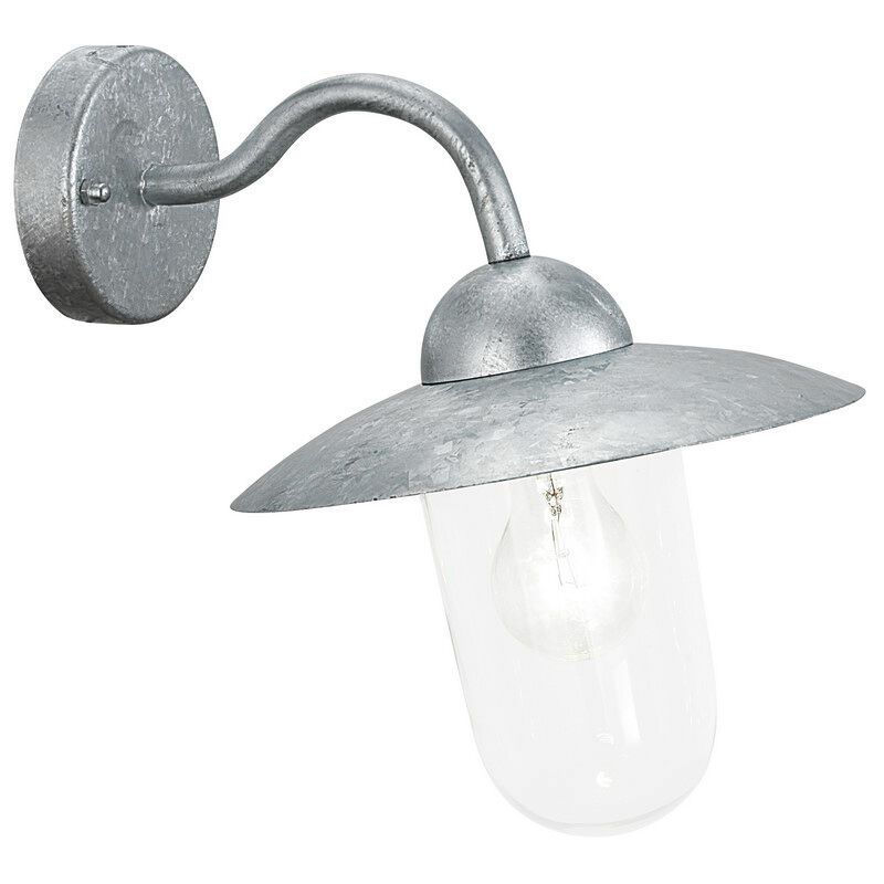Candeeiro para exterior prateado de vidro, Dalisha, IP44 Candeeiro para exterior prateado de vidro, Dalisha, IP44