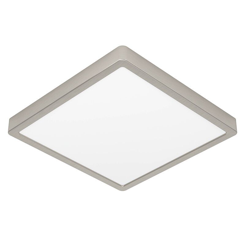 Plafon níquel de plástico, Geraldo, 20,5W, LED 3000K Plafon níquel de plástico, Geraldo, 20,5W, LED 3000K