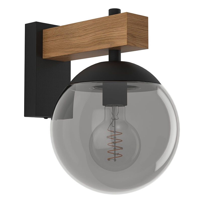 Candeeiro para exterior cinzento de vidro, Boris, IP44