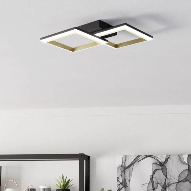 Candeeiro de teto latão de plástico, Conrad, 18,4W, LED 4000K, regulável em 3 níveis
