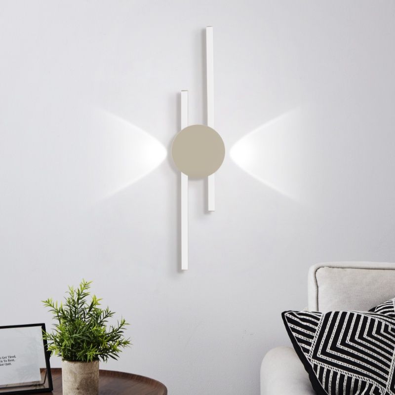 Aplique de parede castanho de alumínio, Vixa, 20W, LED 3000K Aplique de parede castanho de alumínio, Vixa, 20W, LED 3000K