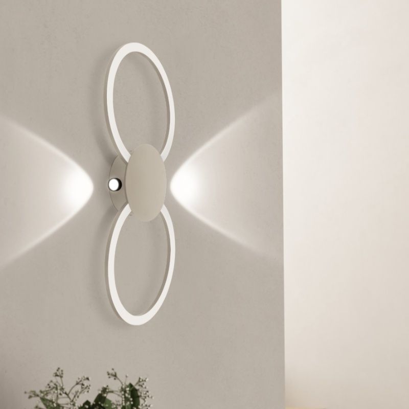 Aplique de parede castanho de alumínio, Vixa, 20W, LED 3000K
