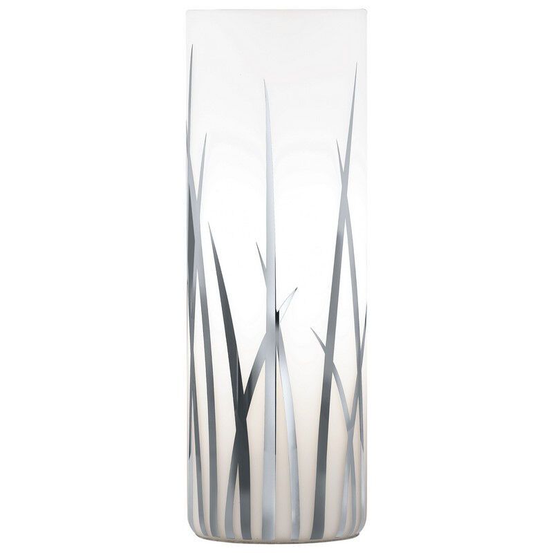 Candeeiro de mesa cromo de vidro, Ilyas, com interruptor