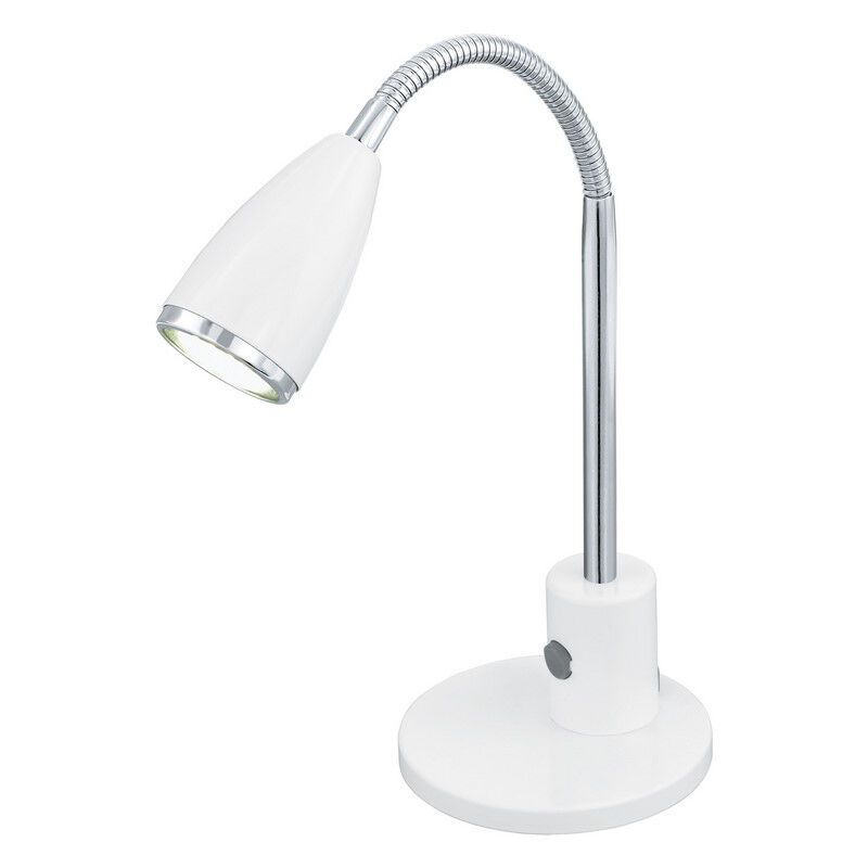 Candeeiro de mesa branco de metal, Said, com interruptor