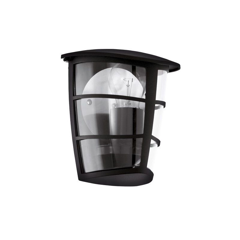 Candeeiro para exterior preto de plástico, Inas, IP44