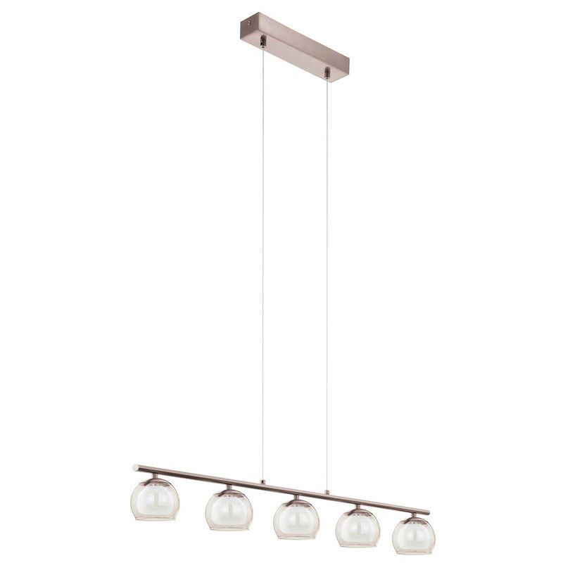 Candeeiro suspenso níquel de vidro, Riviera, 3W, LED 3000K
