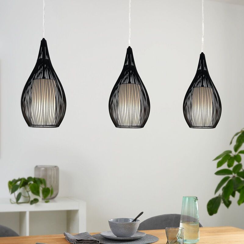 Candeeiro suspenso preto de vidro, Maritima Candeeiro suspenso preto de vidro, Maritima