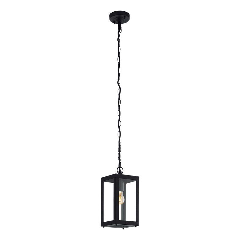 Candeeiro para exterior preto de aço, Alihan, IP44
