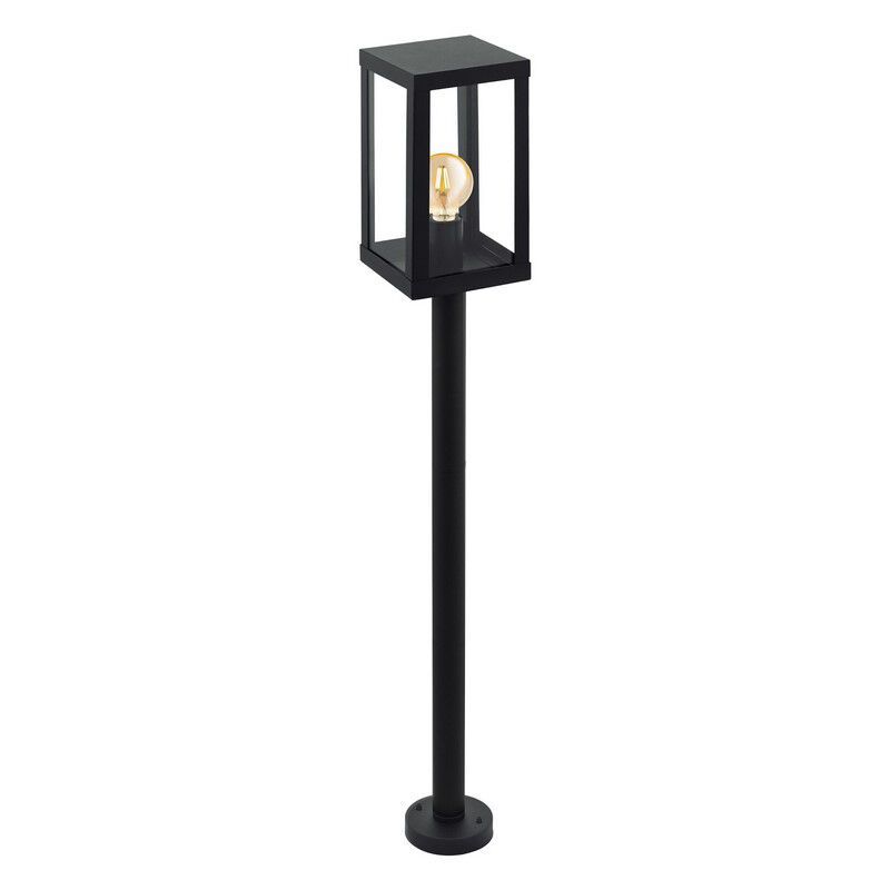 Candeeiro para exterior preto de aço, Alihan, IP44