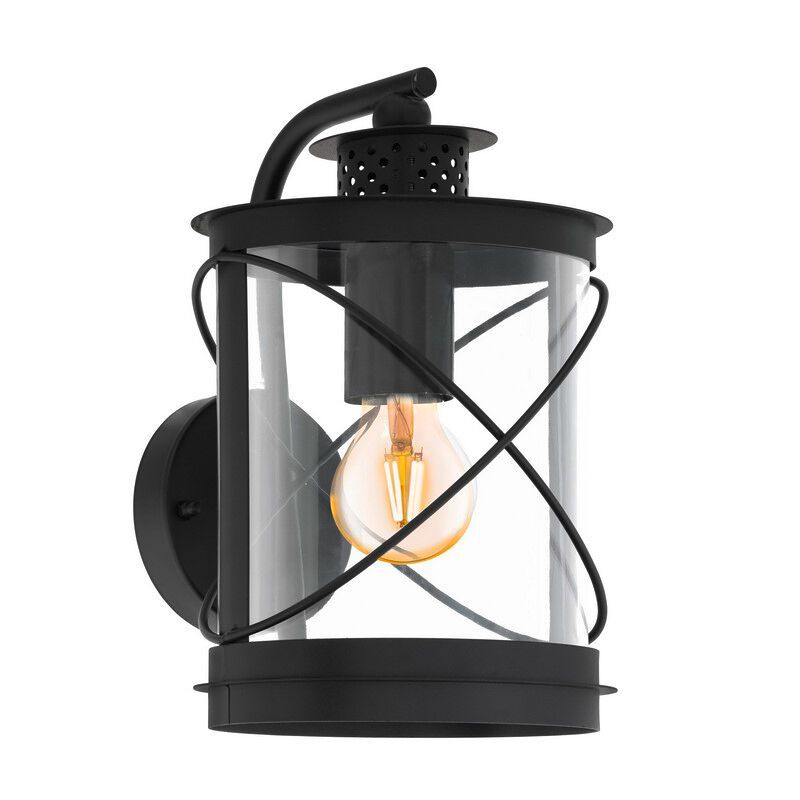 Candeeiro para exterior preto de plástico, Alisia, IP44