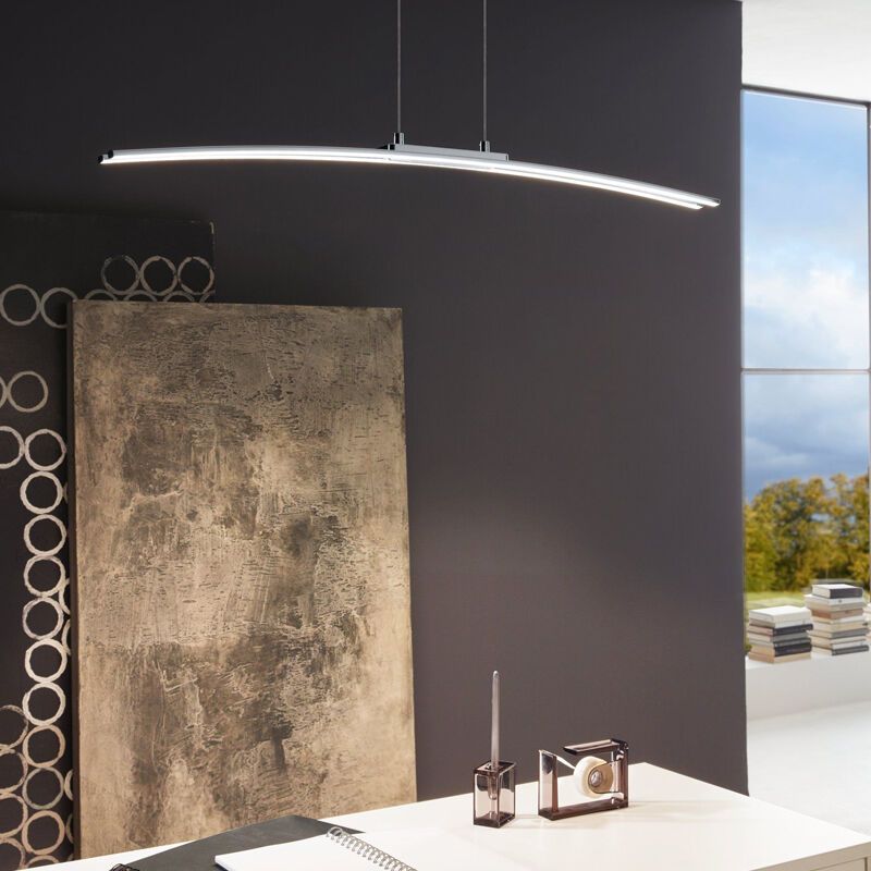 Candeeiro suspenso cromo de alumínio, Arantxa, 30W, LED 3000K