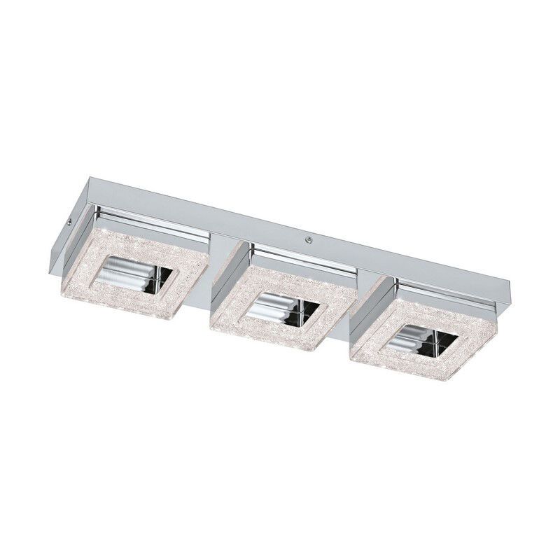 Aplique de parede cromo de plástico, Arjo, 4W, LED 3000K Aplique de parede cromo de plástico, Arjo, 4W, LED 3000K